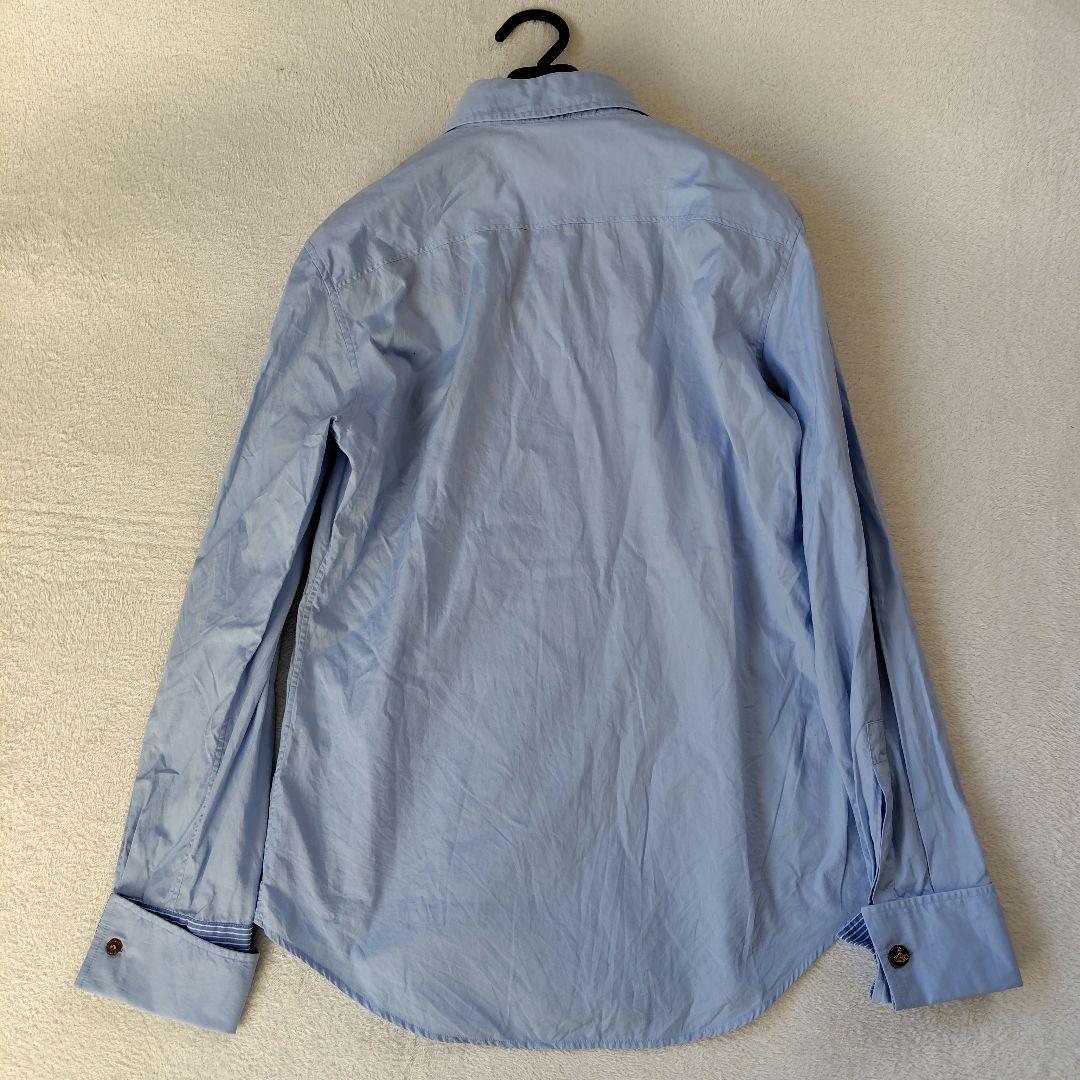 極美品　XL　ヴィヴィアンウエストウッド　シャツ　長袖　オーブ　刺繍　ボーダー