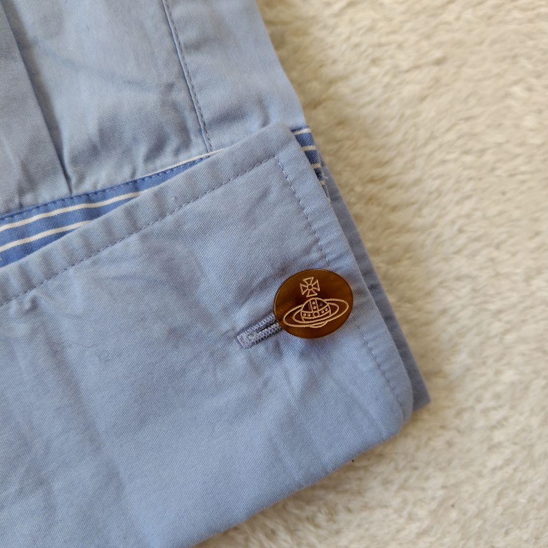 極美品　XL　ヴィヴィアンウエストウッド　シャツ　長袖　オーブ　刺繍　ボーダー