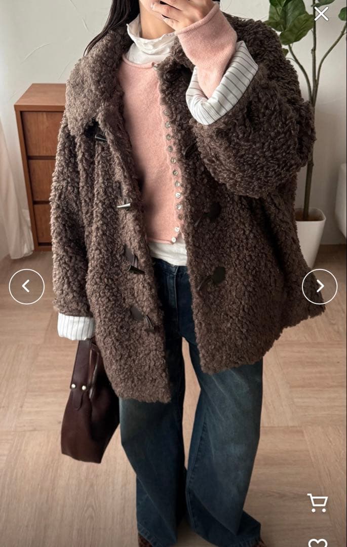 MUHET/プードルシャギーダッフルコート