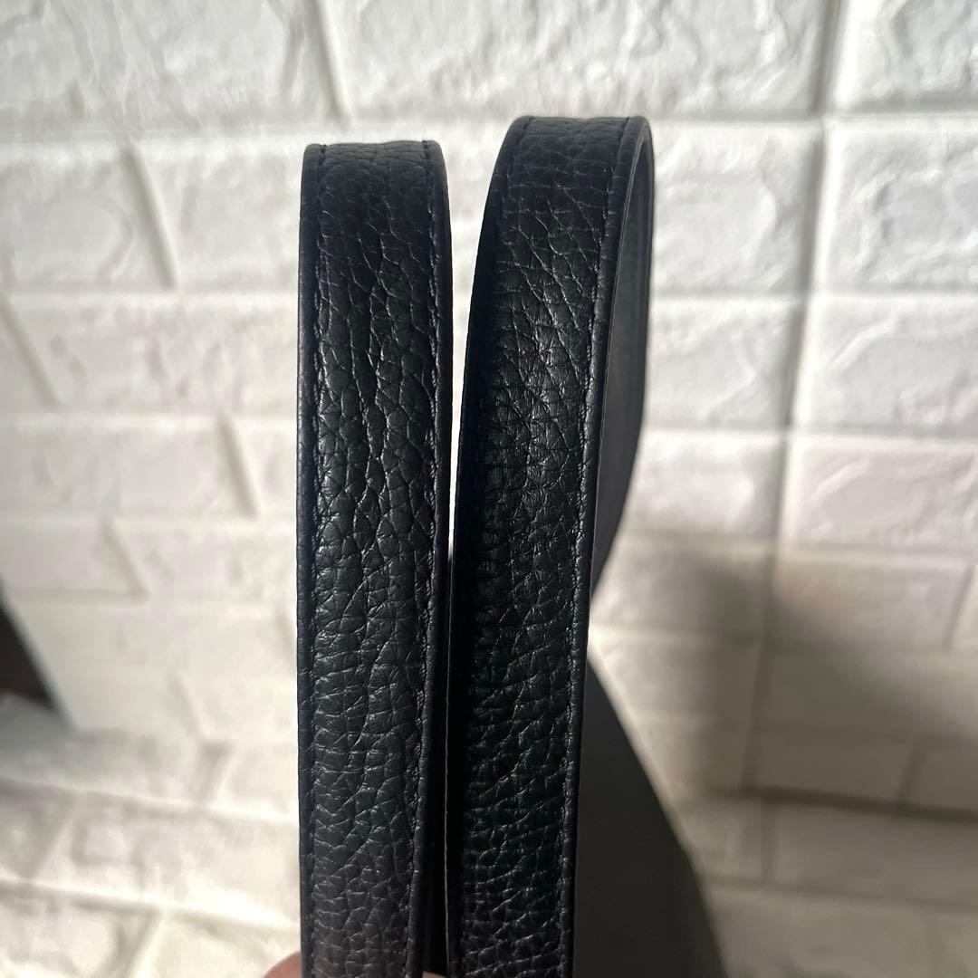 【美品】HushTug トートバッグ 肩掛け 本革 レザー A4可 シボ革 黒