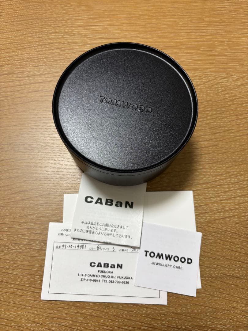 TOMWOOD Cable Blacelet アンカーチェーン レシート付属
