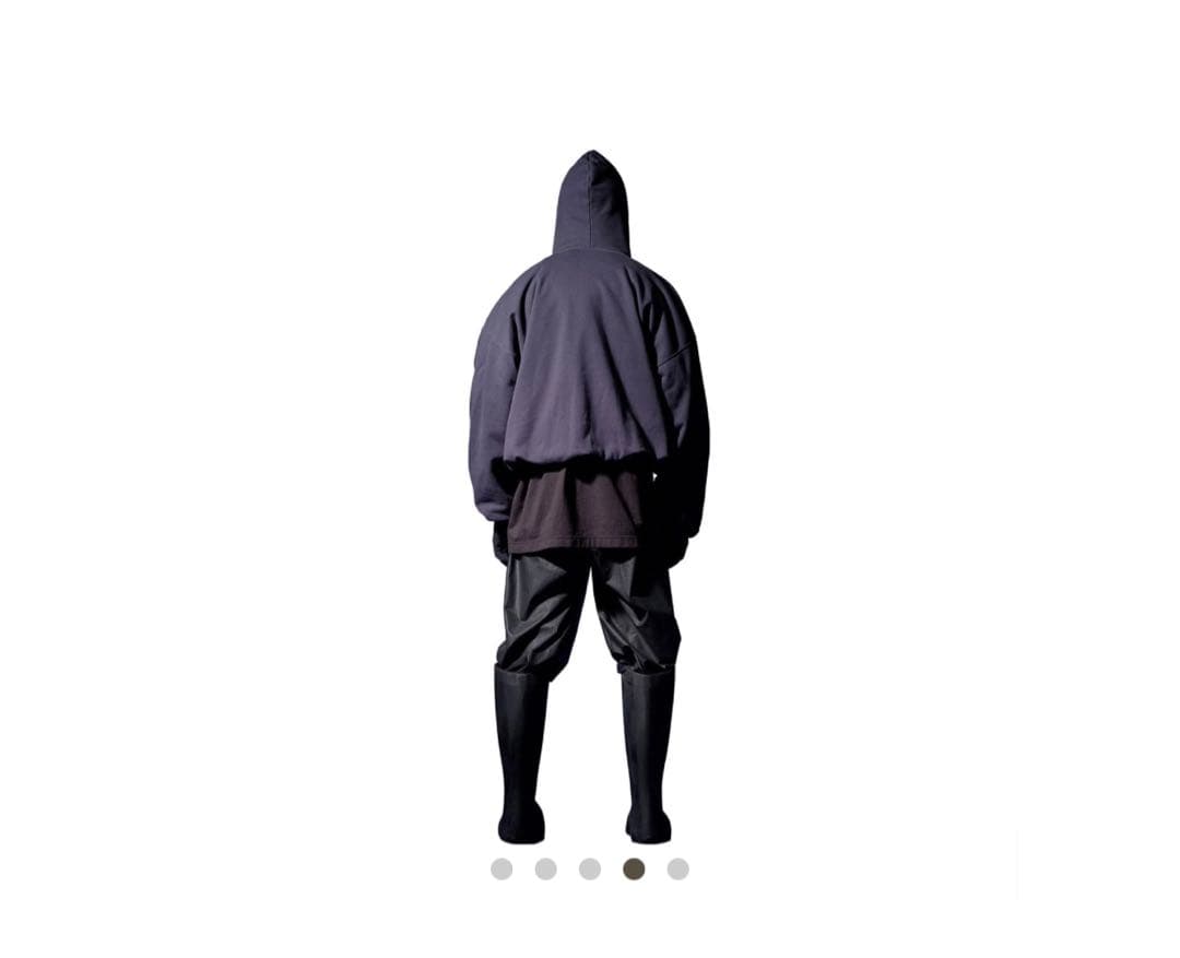 黒S YEEZY GAP BALENCIAGA Logo Hoodie パーカー