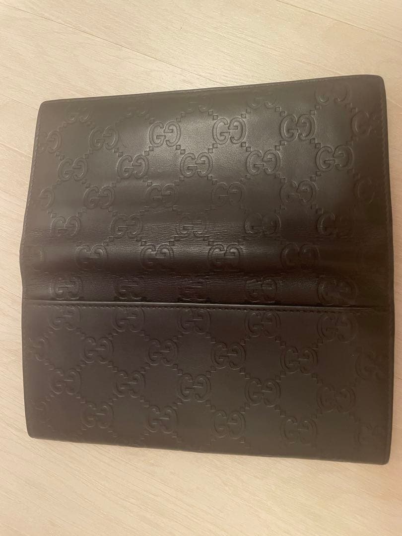 GUCCI GG柄 長財布 箱・タグ付き　黒
