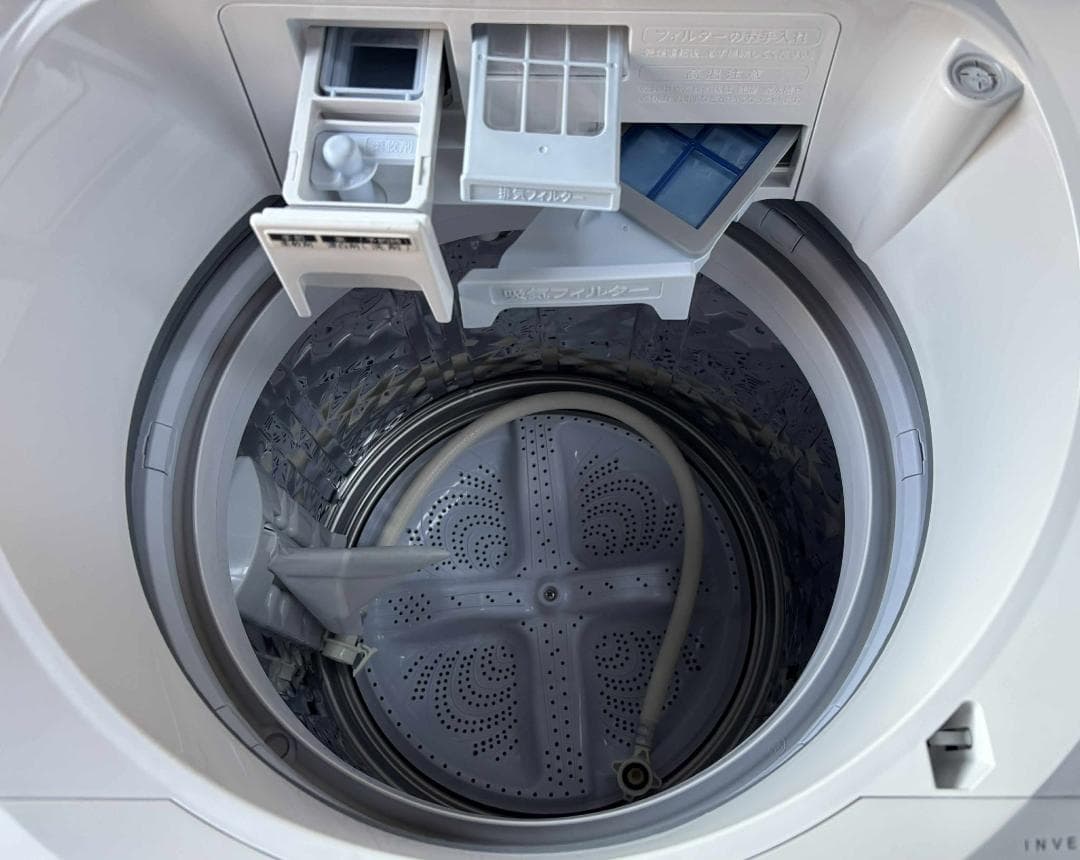 SHARPタテ型洗濯乾燥機 8kg ES-TX8J-W 2025年製 ほぼ未使用