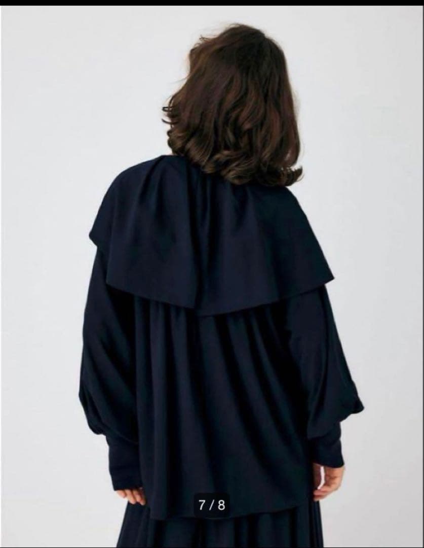 ENFOLD ビックカラー ブラウス 黒 38