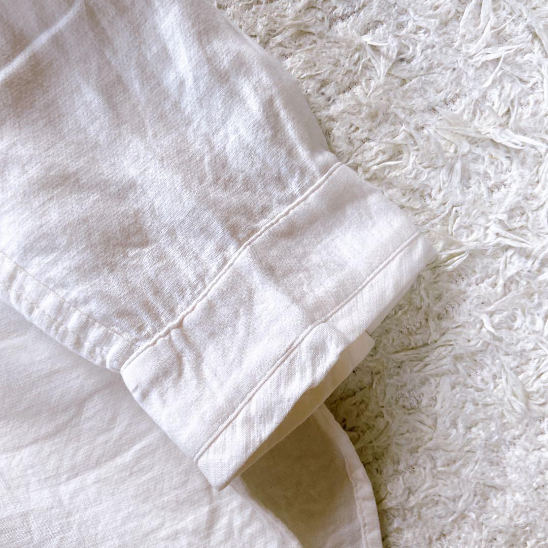 イッセイミヤケ　スタンドカラーブラウス オフホワイト　シャツ　3size