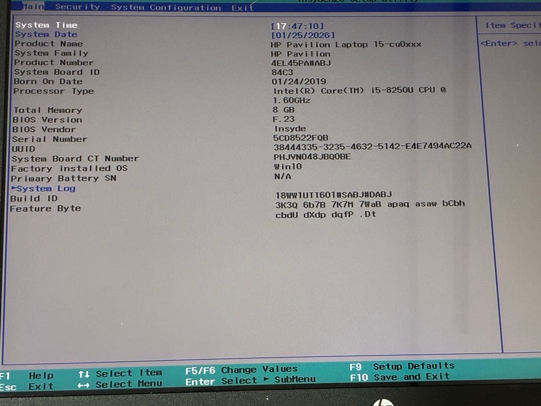 HP Pavilion 15-cu0004tu 可動品　ノートPC