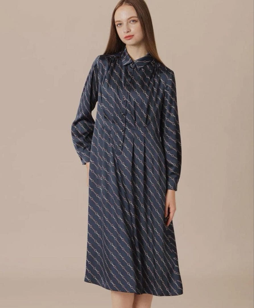 2024マッキントッシュロンドン　ビットプリントワンピース 38 ¥75,900