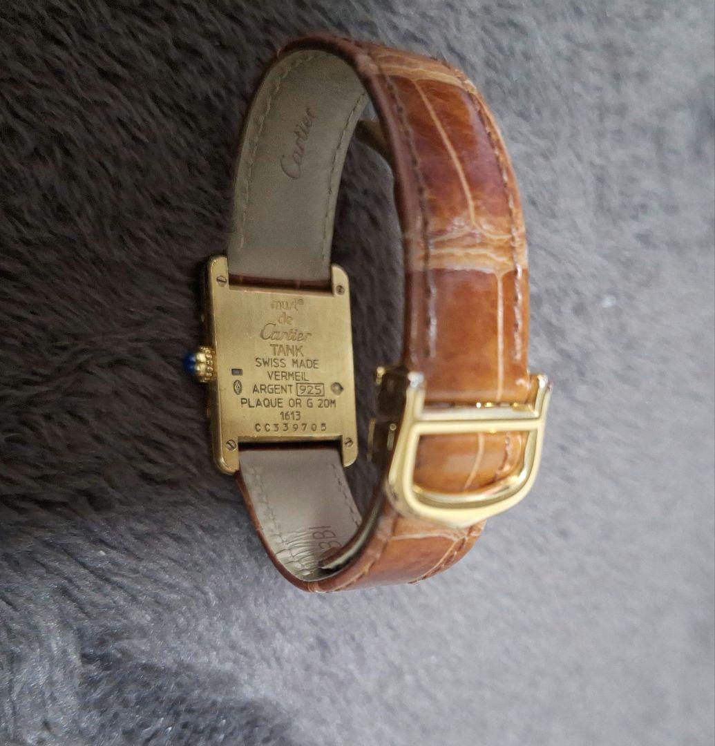 Cartier マストタンク　ヴェルメイユ　クォーツ　純正ベルト