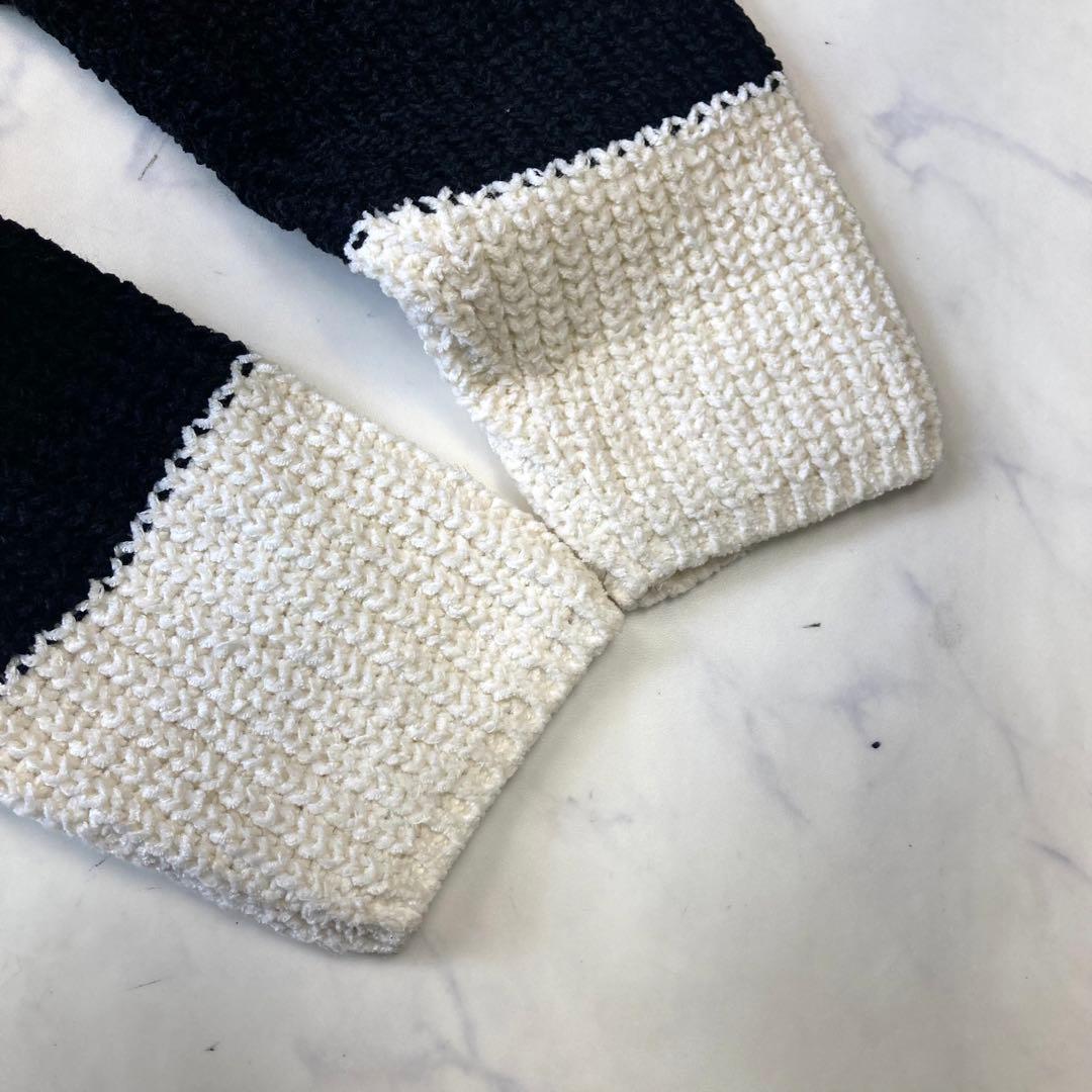 未使用級 ヴェルサーチ ニット ジャケット クロップド メデューサ バイカラー