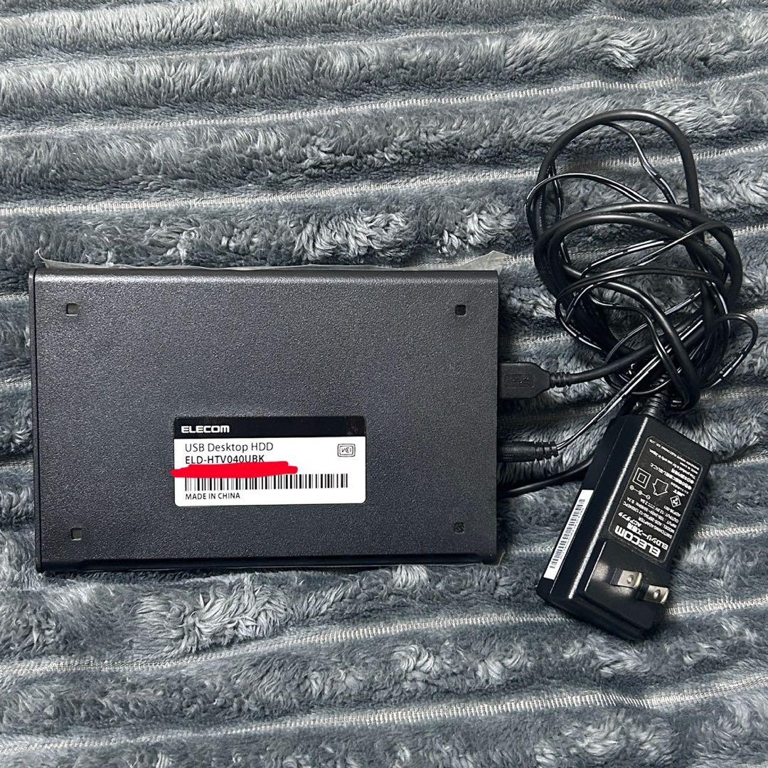 エレコム 外付けHDD 4TB ELD-HTV040UBK