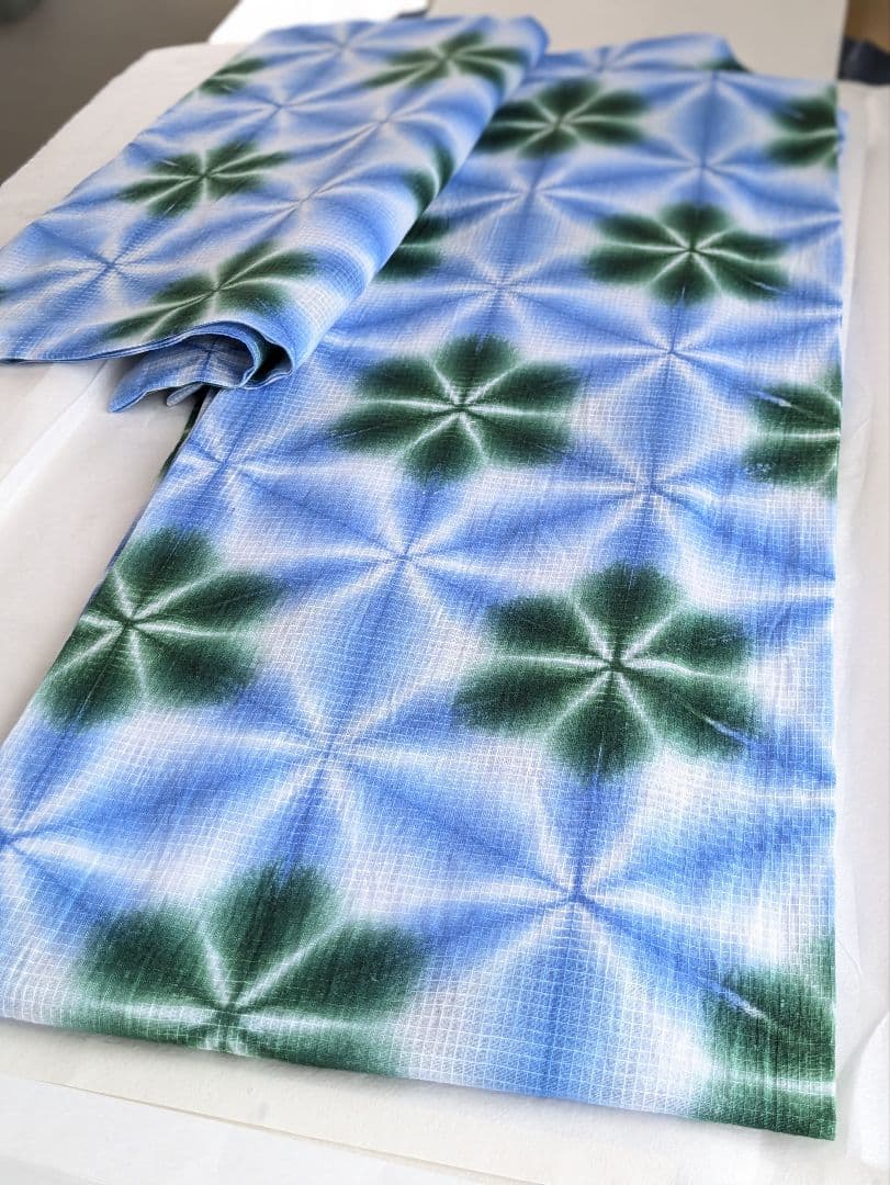 藤井絞綿麻紅梅高級浴衣