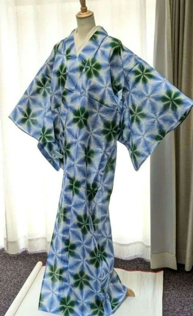 藤井絞綿麻紅梅高級浴衣