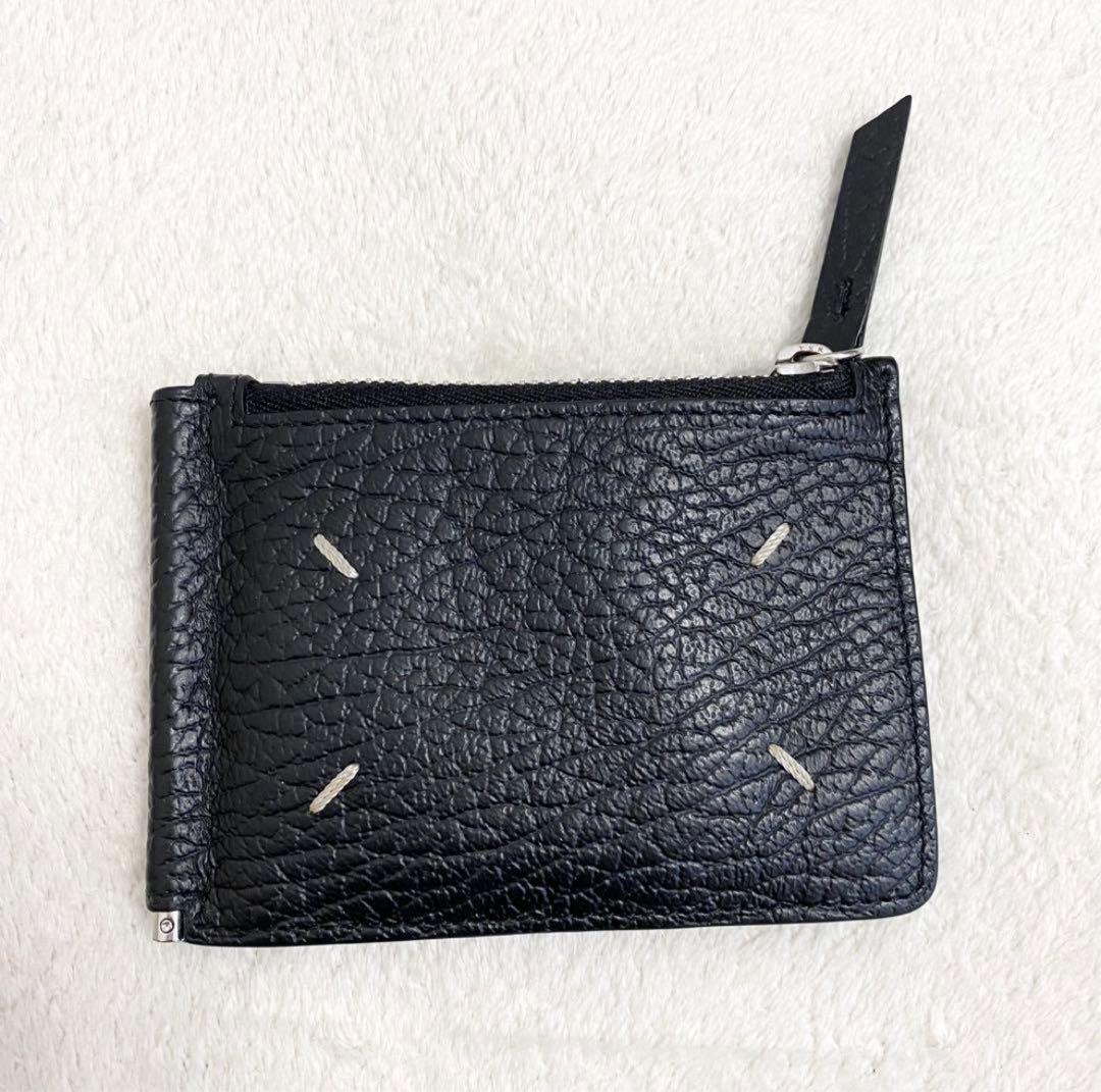 【美品】メゾンマルジェラ マネークリップ 小銭入れ 二つ折り財布 カードケース