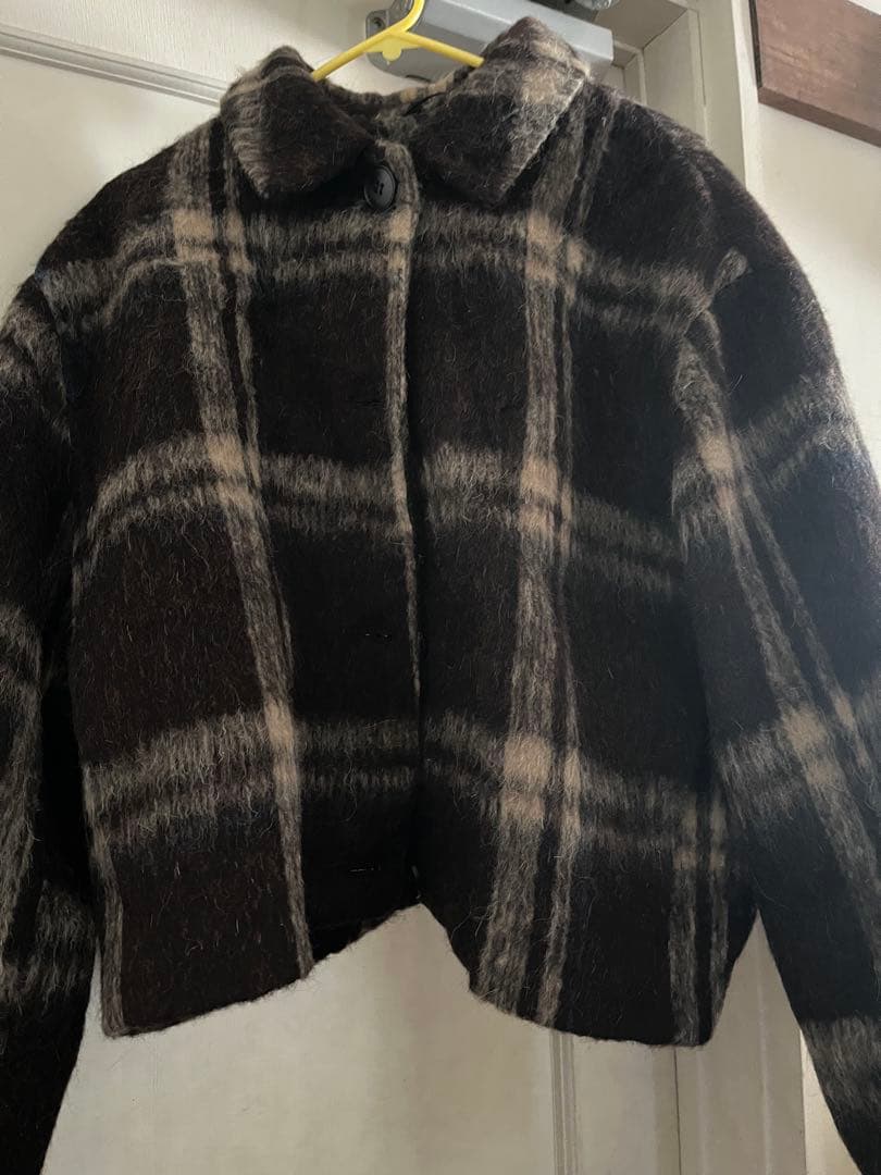 新品未使用　ZARAチェック柄ジャケット　Mサイズ