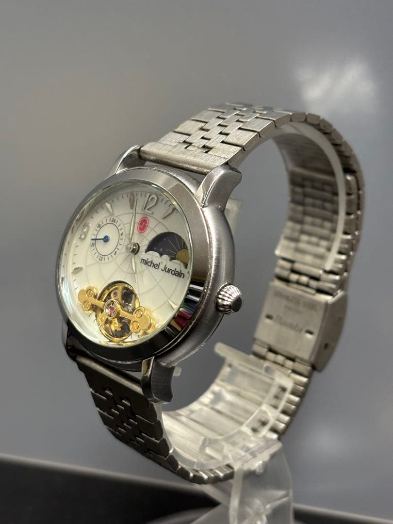 【美品】michelJurdian ミッシェルジョルダン からくり時計 手巻き