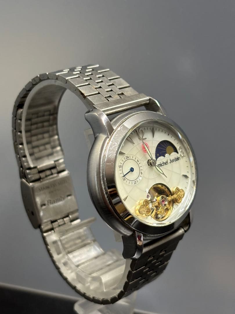 【美品】michelJurdian ミッシェルジョルダン からくり時計 手巻き
