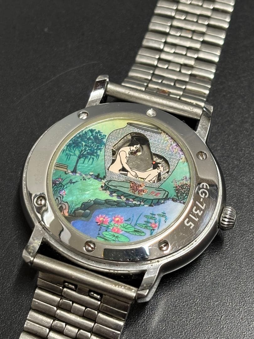 【美品】michelJurdian ミッシェルジョルダン からくり時計 手巻き