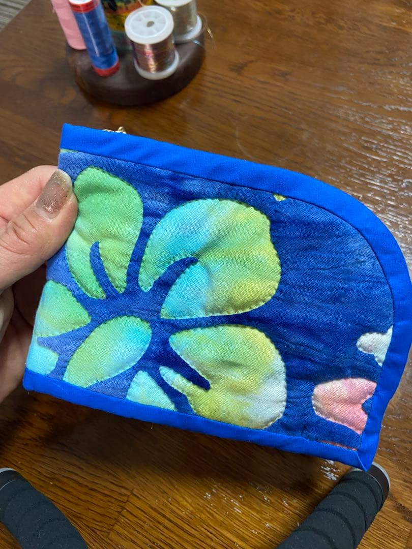 ハワイアンキルト ハンドメイドトートバッグ　ハイビスカス柄　おまけあり