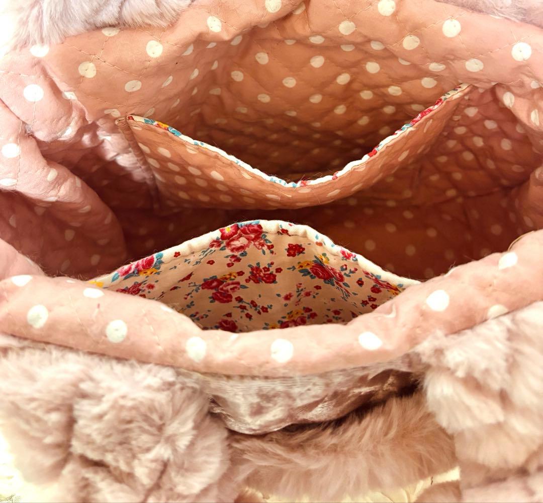 コヤンイサムチョン　ピンクファーとビーズファー❤︎ころりんバッグ❤︎お揃いセット