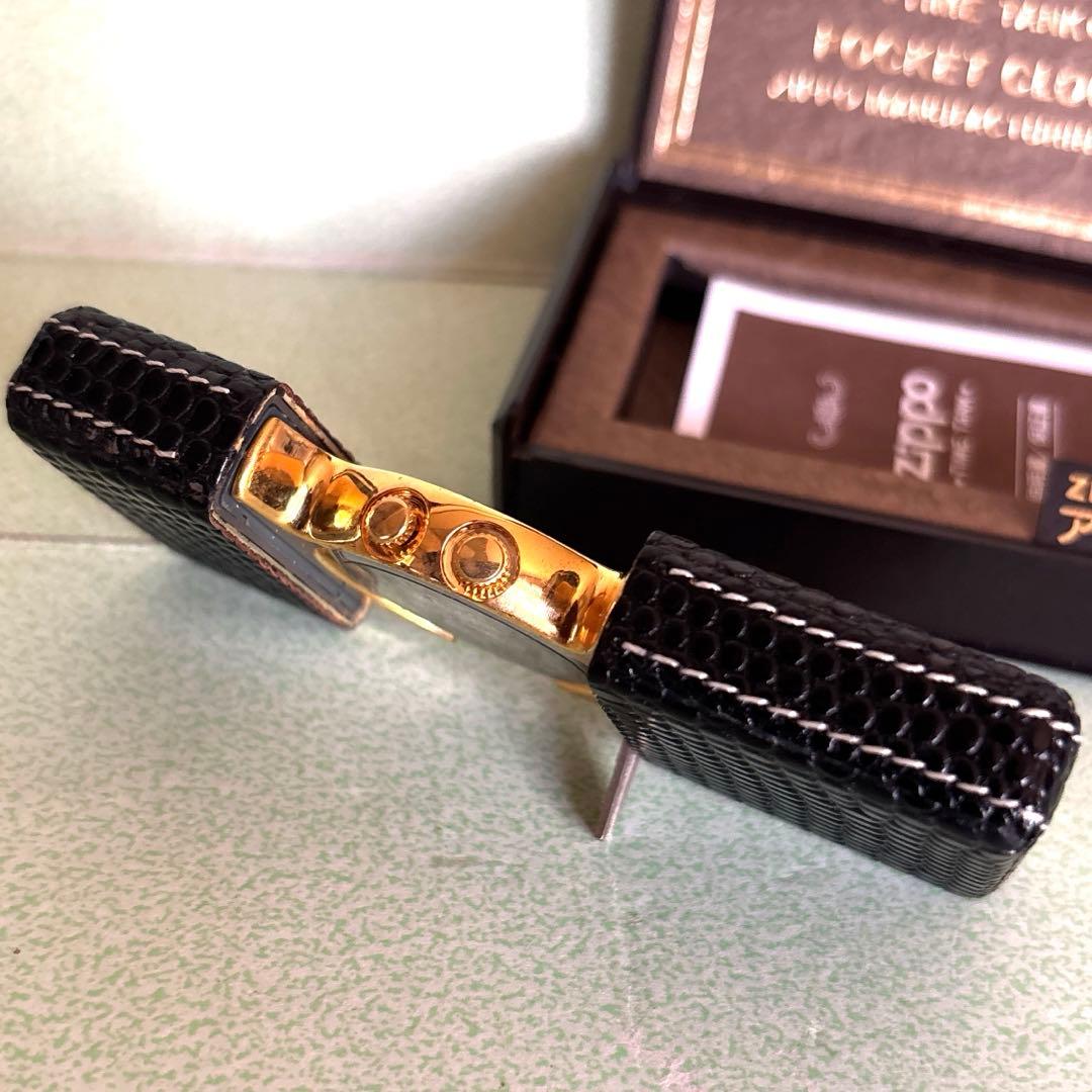 Zippo ポケットクロック アラーム付き ゴールド