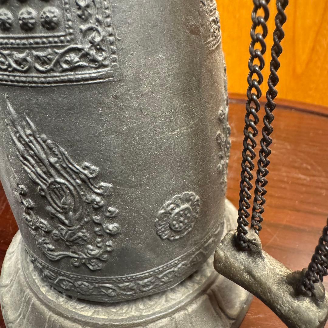 銅製 釣鐘 龍台座 鳴物 風水 仏教美術 龍の鐘