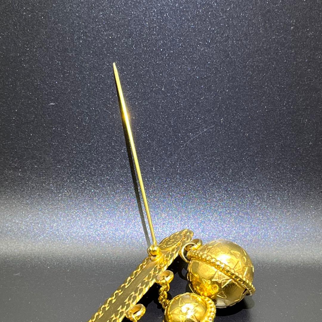 【美品】セリーヌ　ブローチ　スターボール　凱旋門　ゴールド