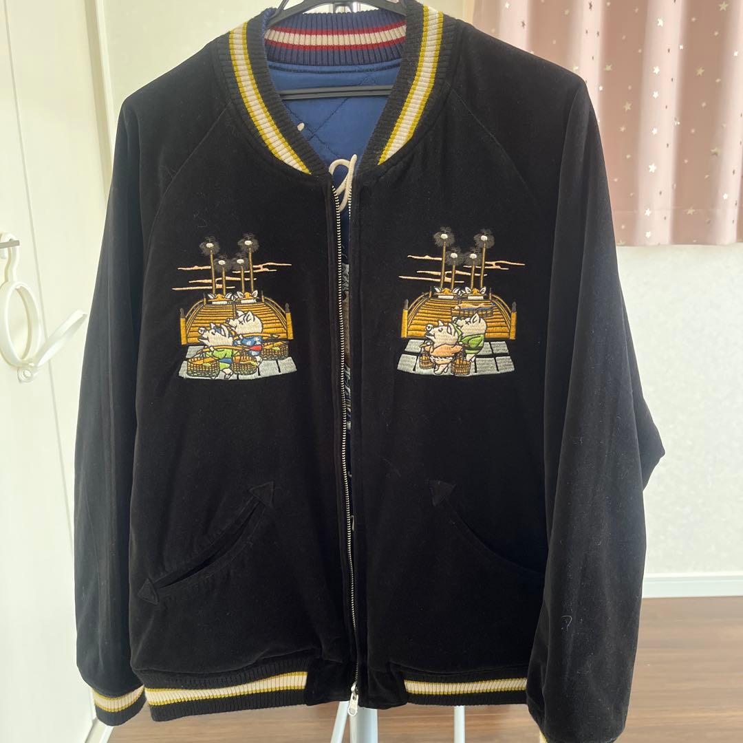 M*い様 美品　ステュディオダルチザン別珍×サテンスカジャン　サイズ40