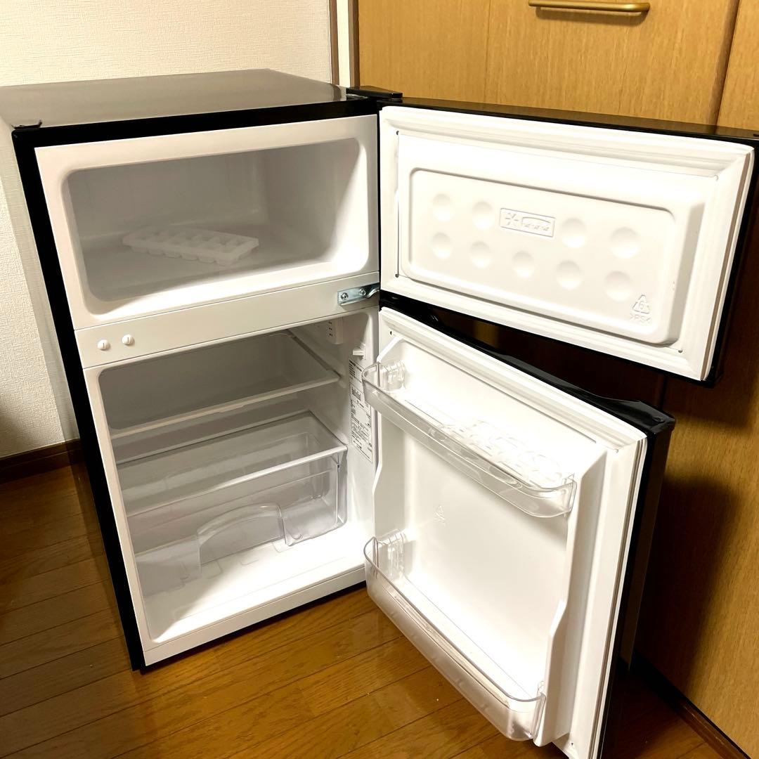 YAMAZEN 冷蔵庫 冷凍庫付き ブラック