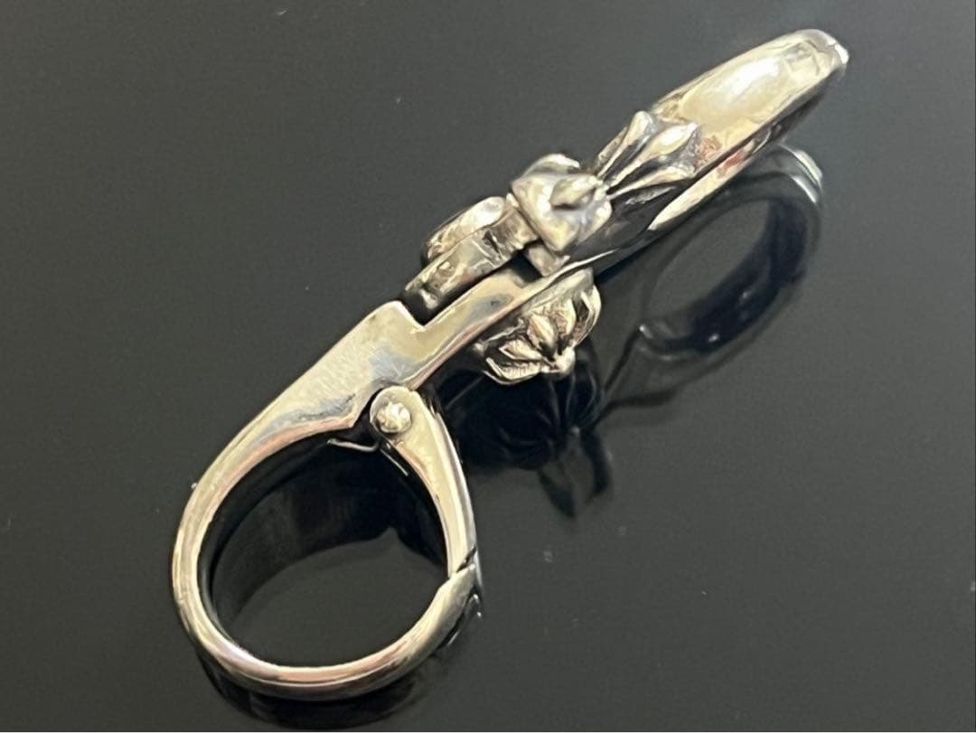 シルバー 925 クロス ファンシー キーチェーン キーリング！