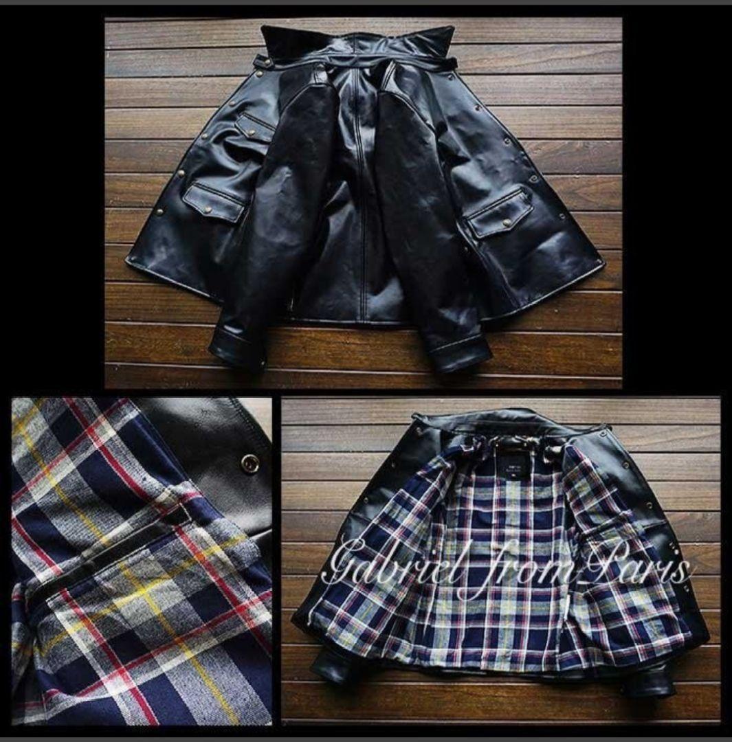 【新品】28万円 高級希少馬革 ホースハイドオイルレザージャケット 入手困難