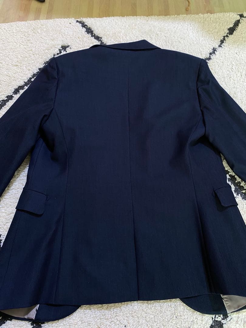 【美品】ORIHICA ネイビー ウォッシャブルスーツ 3点セット