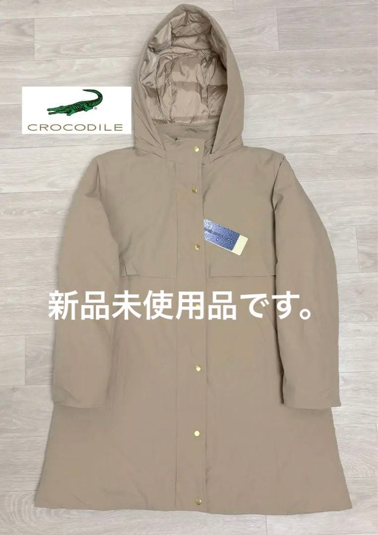 CROCODILE ダウンコート レディースLL フード付き 撥水 新品未使用