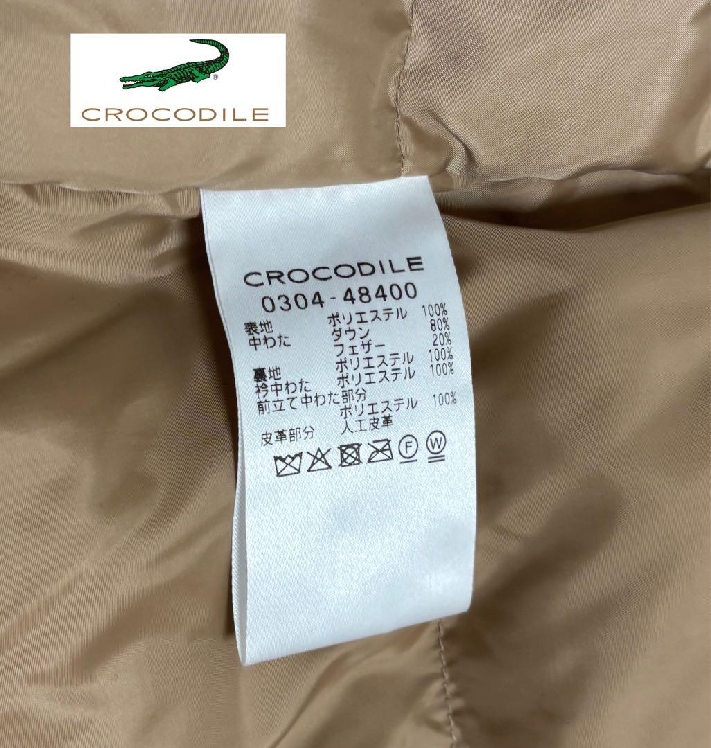 CROCODILE ダウンコート レディースLL フード付き 撥水 新品未使用