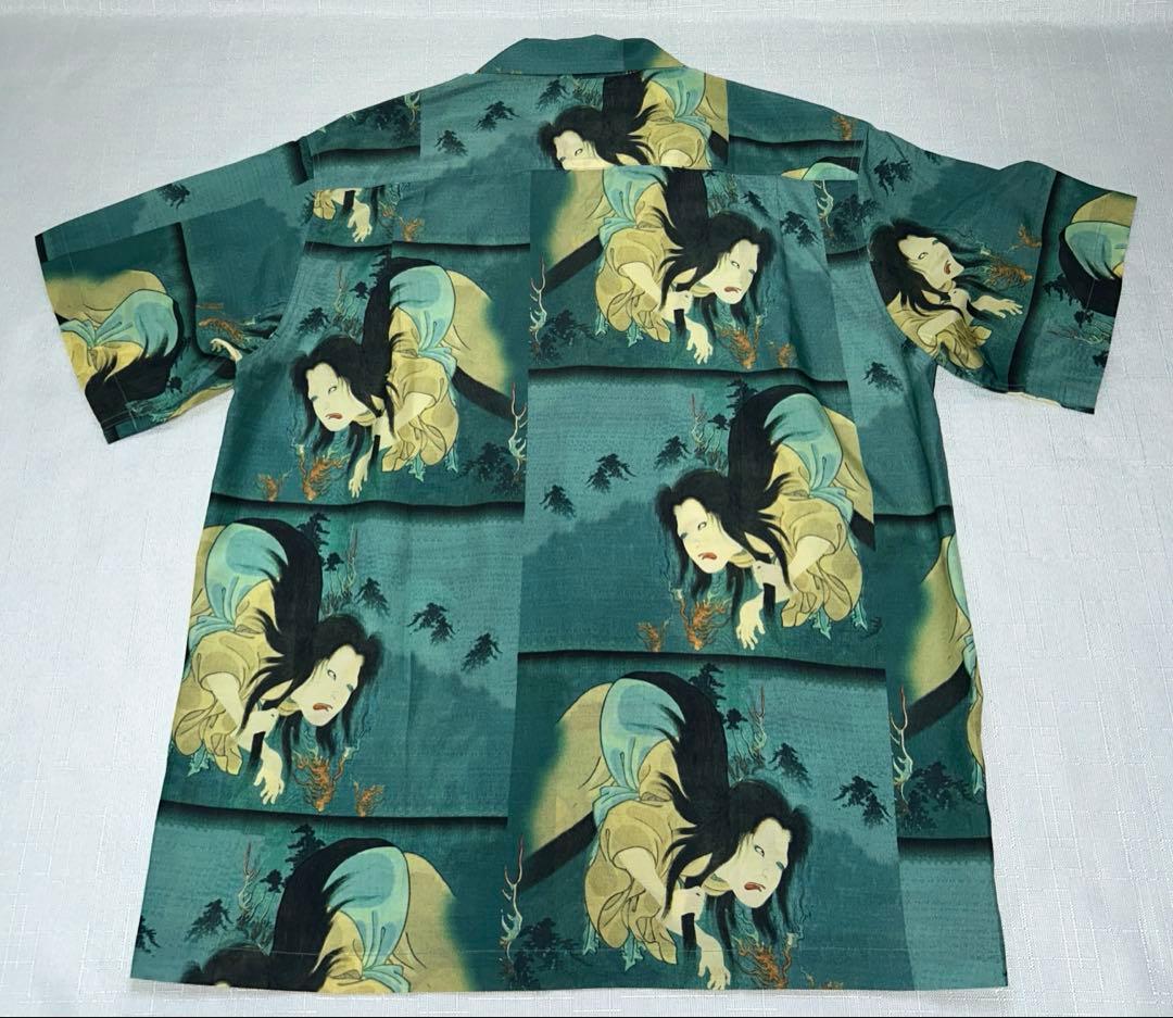 タグ付き Fukuwauchi フクワウチ アロハシャツ XL 浮世絵 幽霊