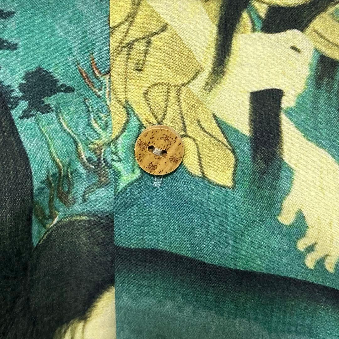 タグ付き Fukuwauchi フクワウチ アロハシャツ XL 浮世絵 幽霊