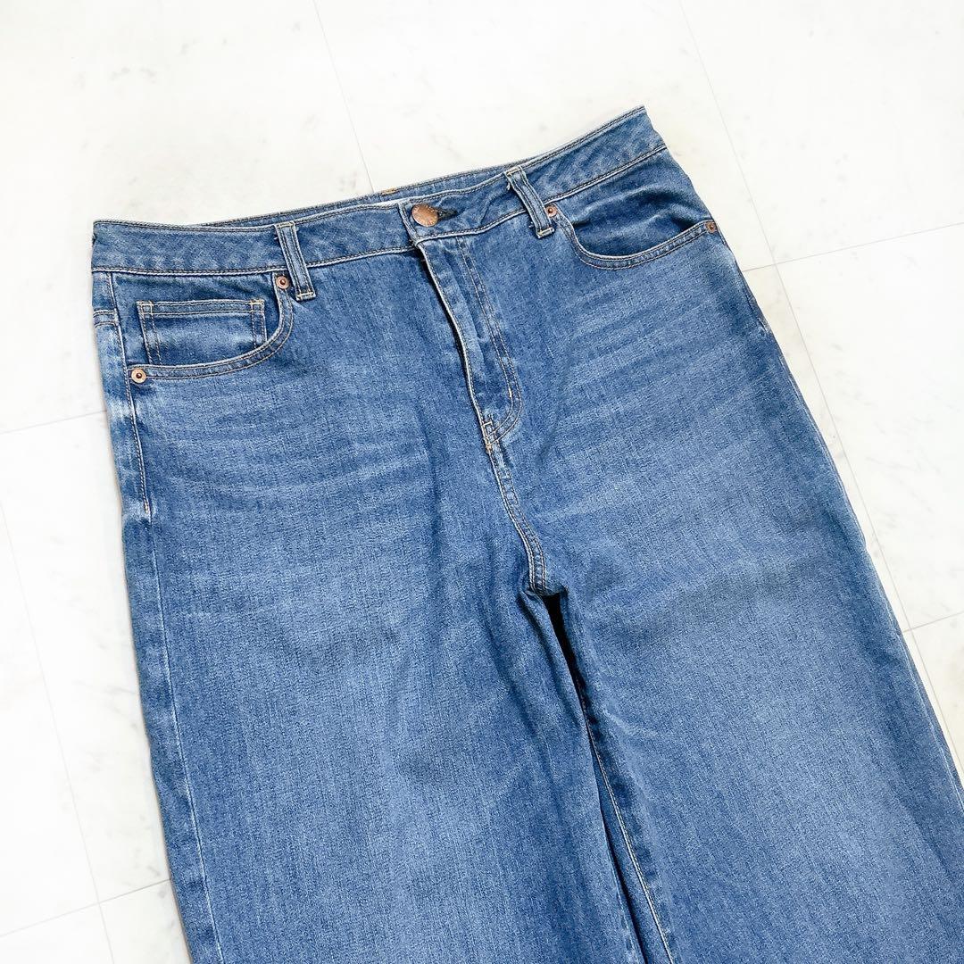 24SS 大きいサイズ 23区 デニム ストレッチワイドパンツ 店舗限定品 48