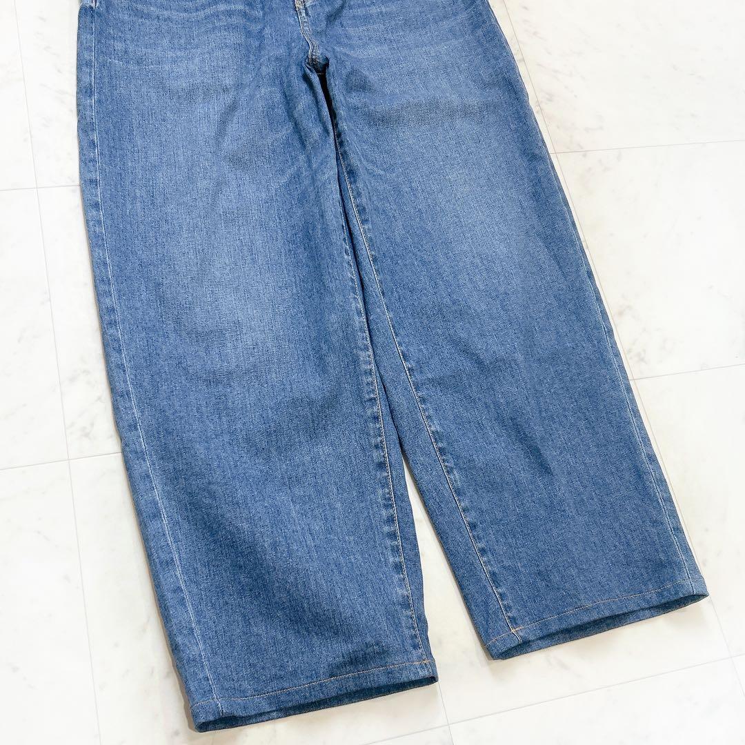 24SS 大きいサイズ 23区 デニム ストレッチワイドパンツ 店舗限定品 48