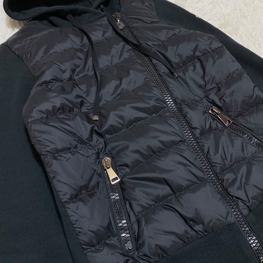 【美品】モンクレール MAGLIA CARDIGAN ハイブリッド 黒 XS