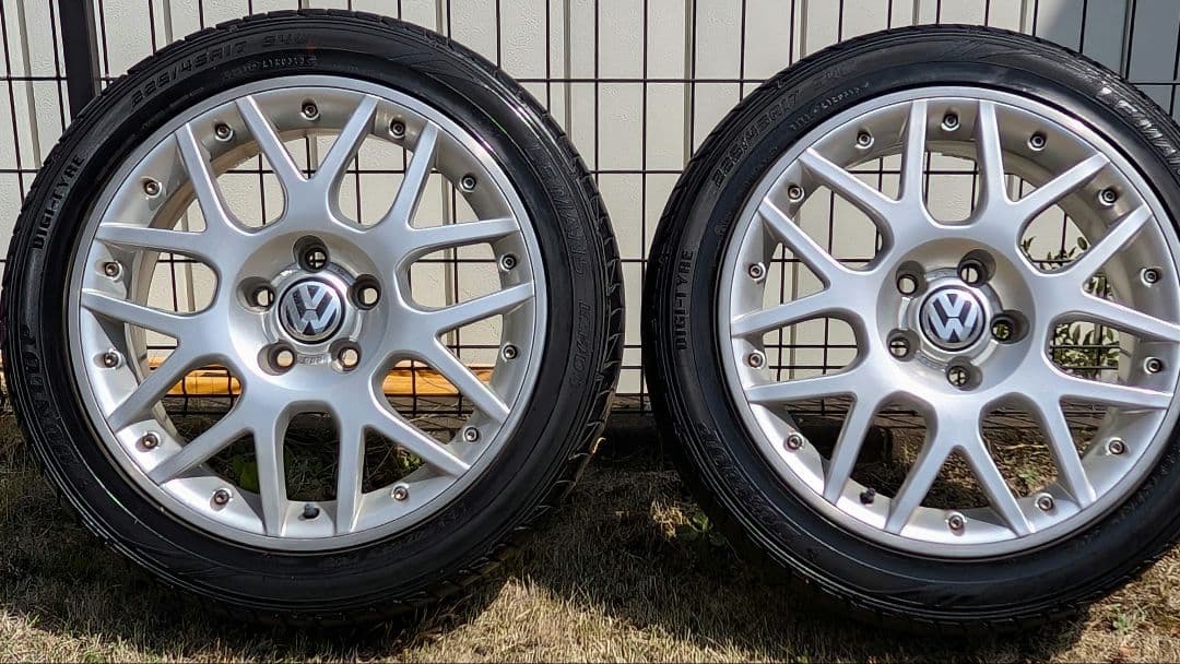 送料込み【フォルクスワーゲン】希少 BBS 17インチタイヤホイール 4本セット