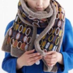 ミナペルホネン　ボアマフラー　タルト