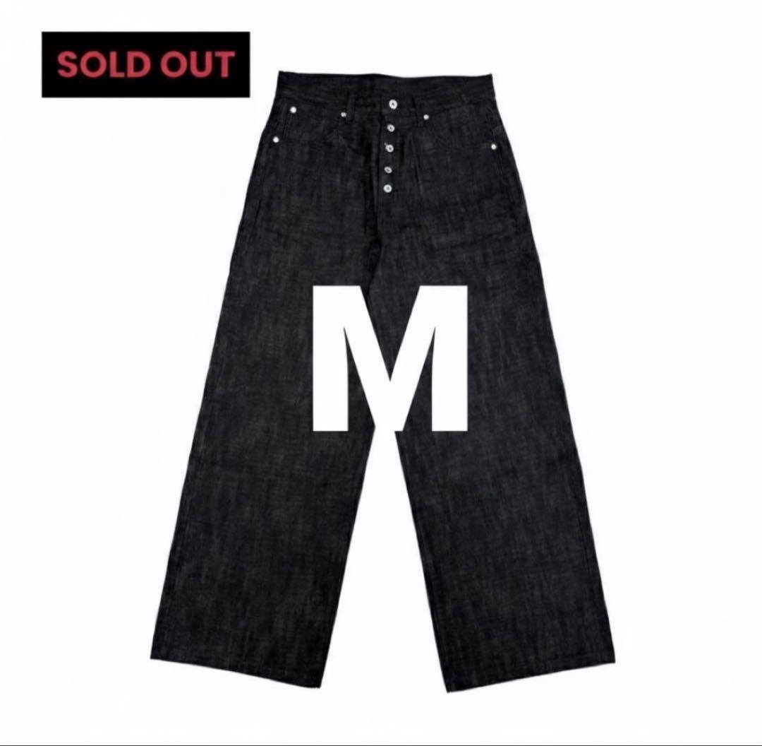 パンツ 9/S PROJECT BUTTON FLY DENIM - BLACK