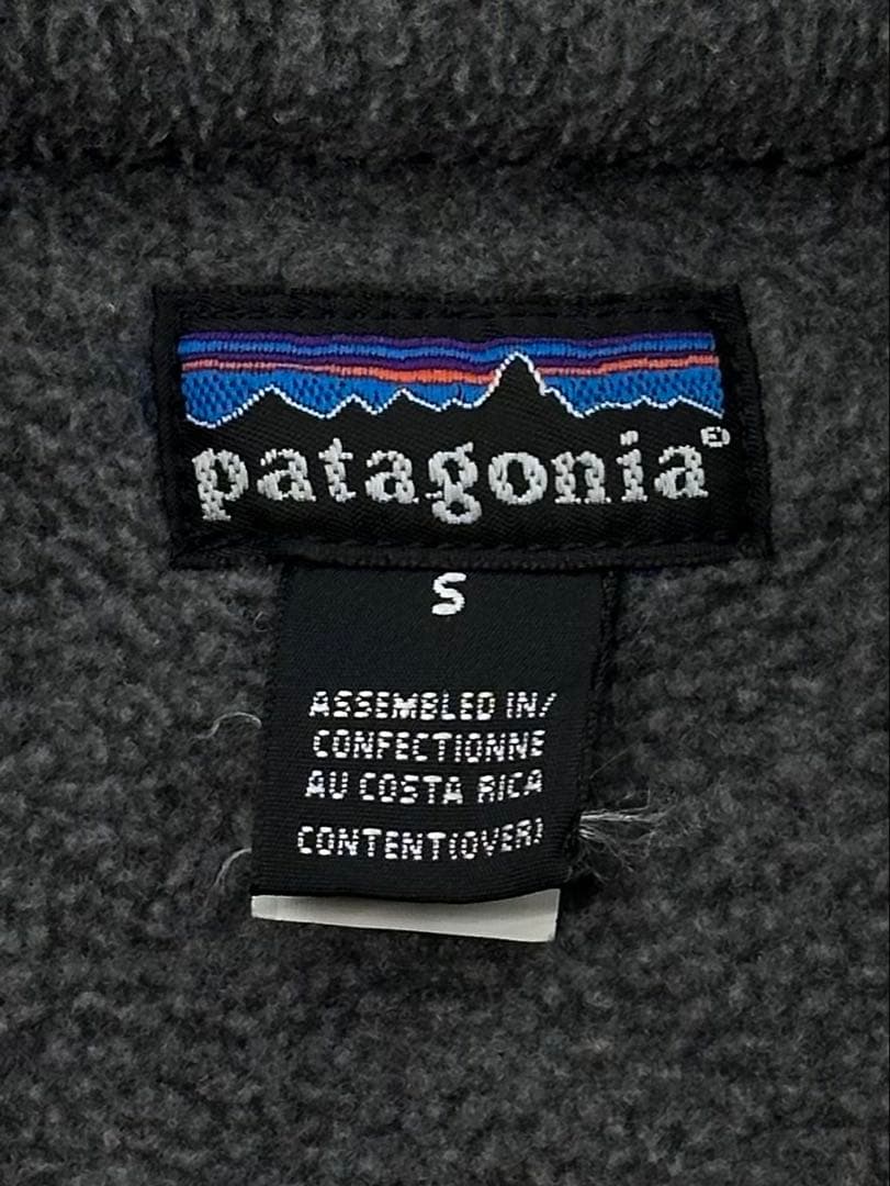 02年製 patagonia シェルドシンチラ 黒 × 灰 S 美品 ブラック