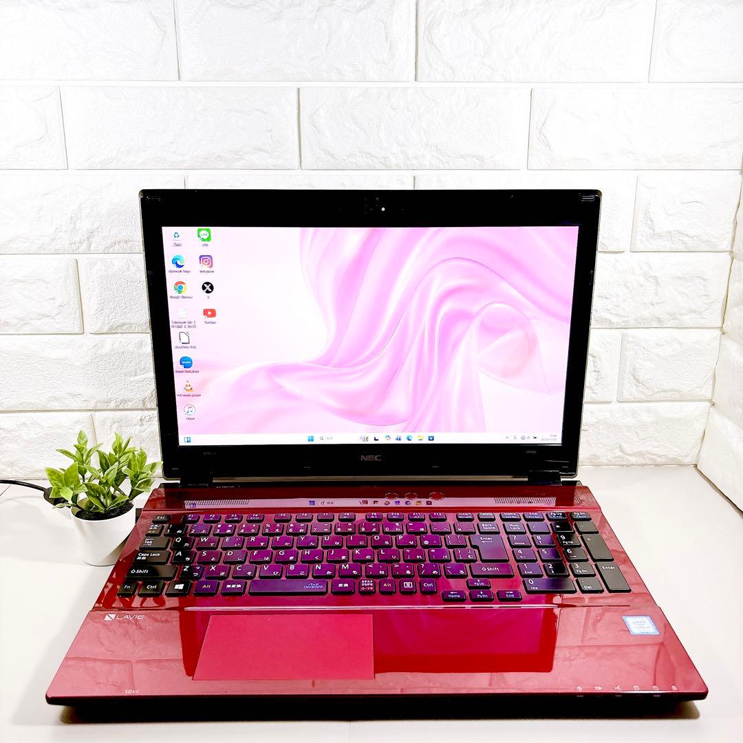 SSDで快適✨メモリ8GB フルHD 第7世代 カメラ ノートパソコン NEC