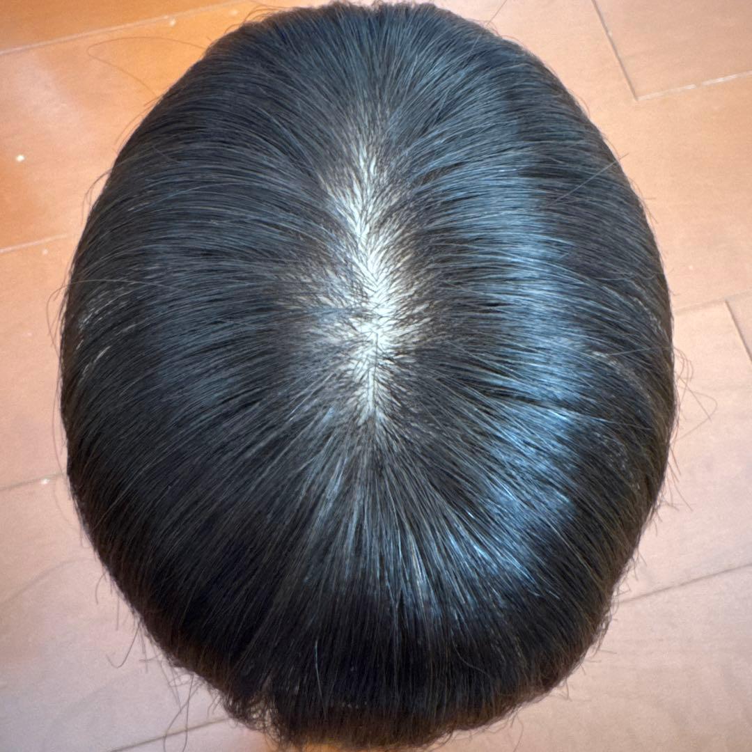 百合子　分け目　ヘアピース　ナチュラルブラウン　人毛