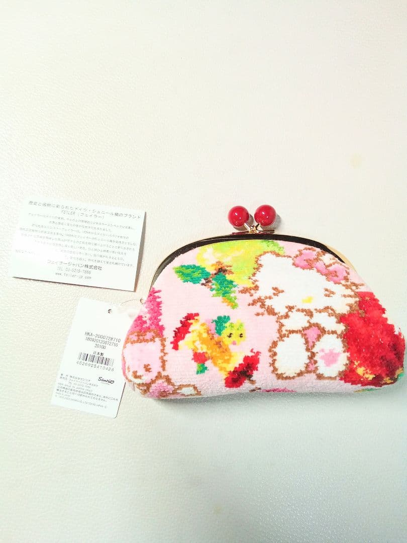 に*う様 入手困難 新品フェイラー ハローキティ コラボ がま口 ポーチ