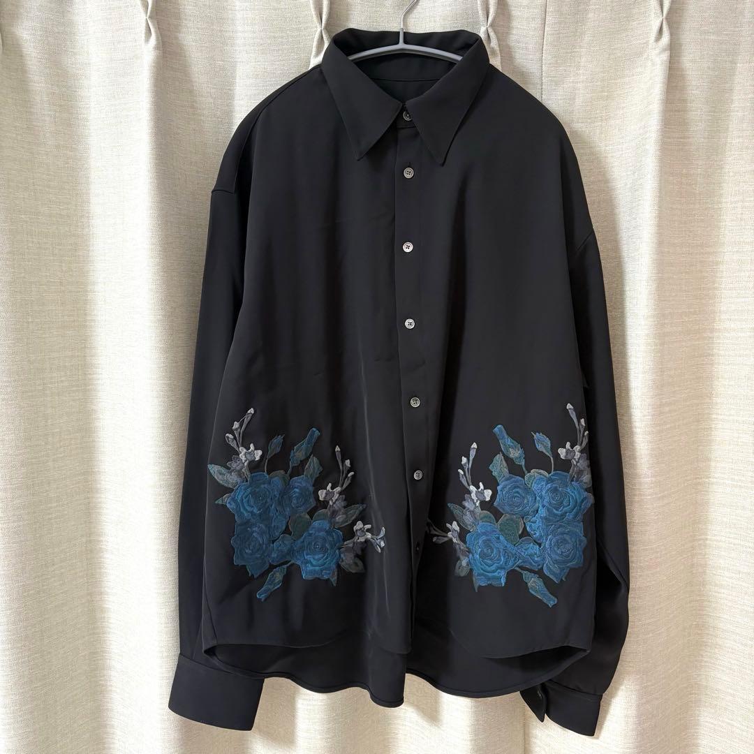 Ado HARE コラボ ローズ刺繍 シャツ ブラック 完全受注生産