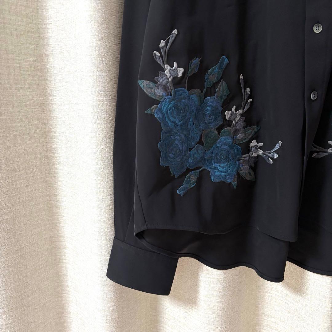 Ado HARE コラボ ローズ刺繍 シャツ ブラック 完全受注生産