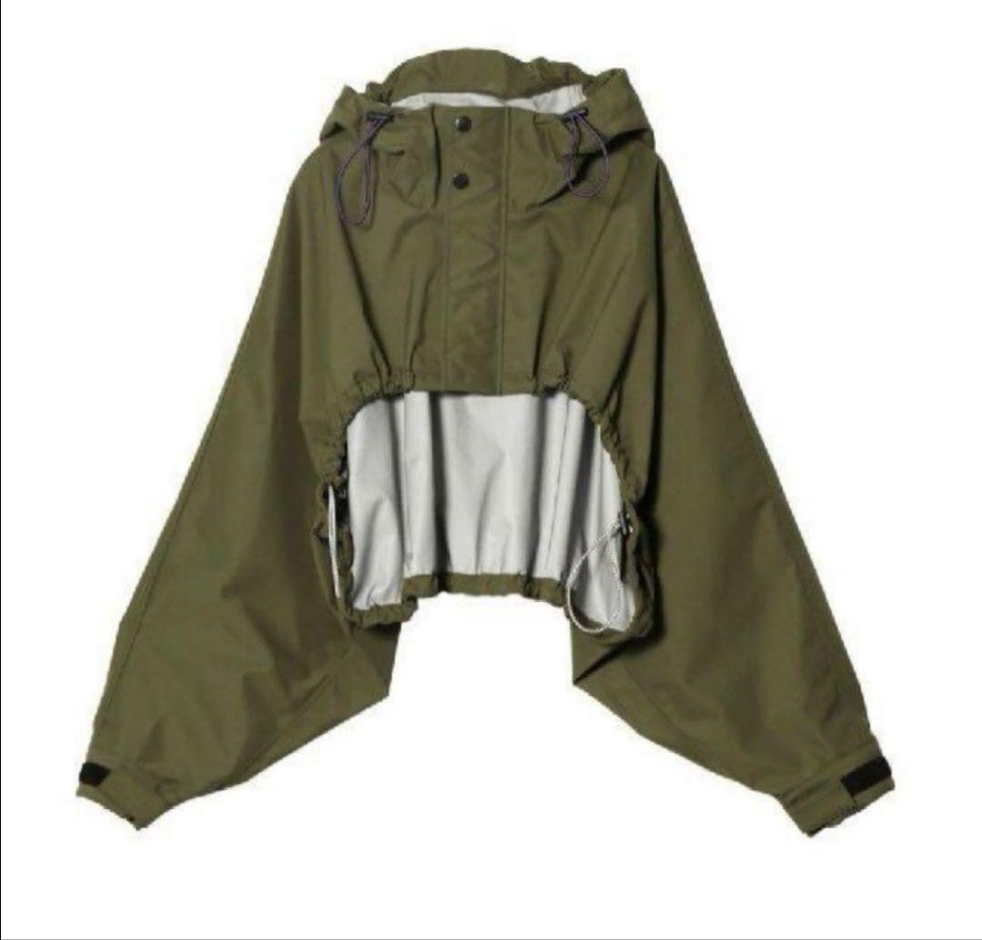 un3d オリーブ色 フード付き クロップドジャケット