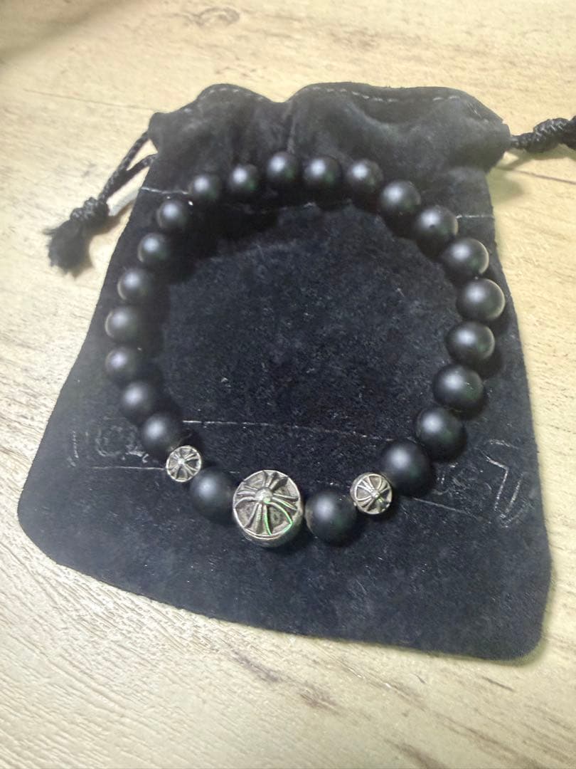 masa様 クロムハーツBEAD 8mm ビーズ ブレスレット マットオニキス